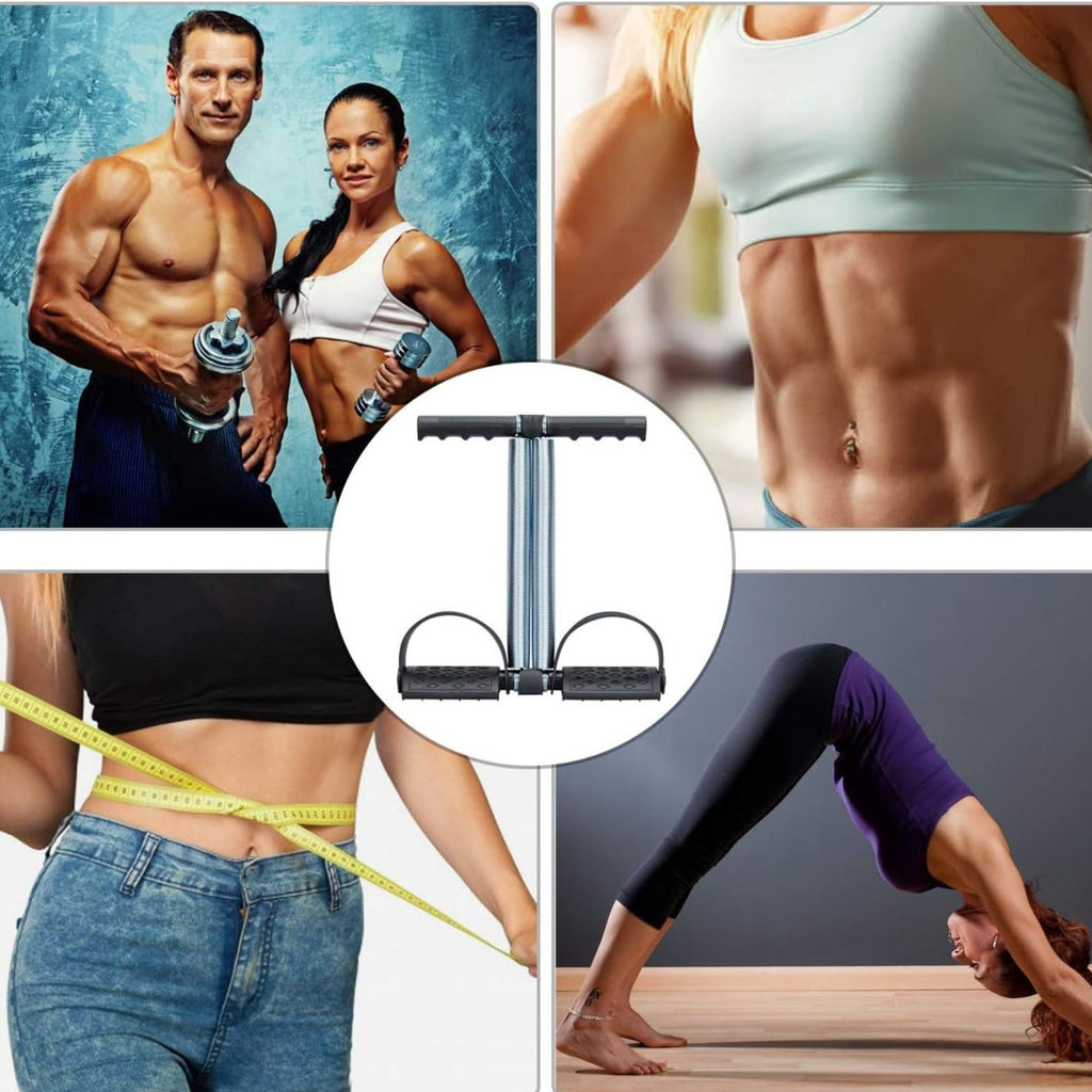 Double Spring Belly Trimmer – Foot Pedal Resistance Band for Abs & Core Training