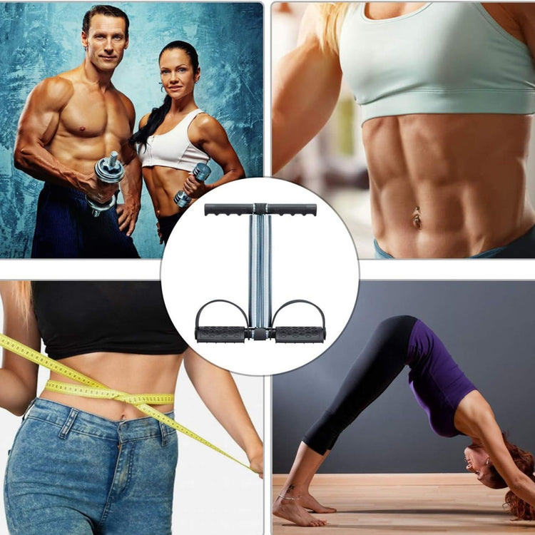 Double Spring Belly Trimmer – Foot Pedal Resistance Band for Abs & Core Training