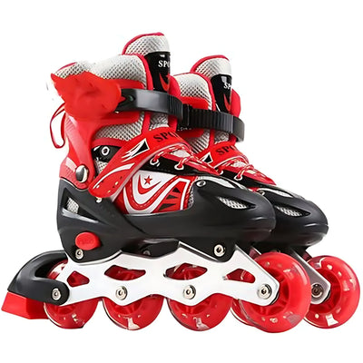 Blazing Red Inline Skates for Kids – Adjustable, Stylish & Built for Fun