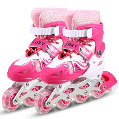 Sparkling Pink Inline Skates for Kids – Adjustable, Durable & Full of Fun