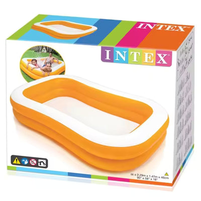 Intex 57181EP Inflatable Rectangular Family Pool ( 90" x 58" x 18" (Model 57181EP))