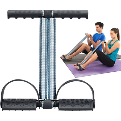 Double Spring Belly Trimmer – Foot Pedal Resistance Band for Abs & Core Training