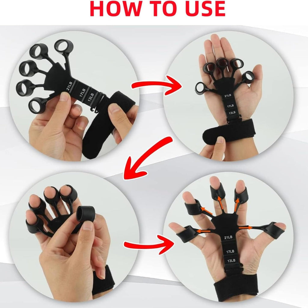 6-Level Finger Strengthener – Rehab & Grip Trainer
