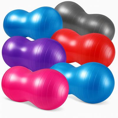 Peanut Shape Anti-Burst Yoga Exercise Ball – Gym, Pregnancy, Birthing, and Physical Therapy Fitness Tool