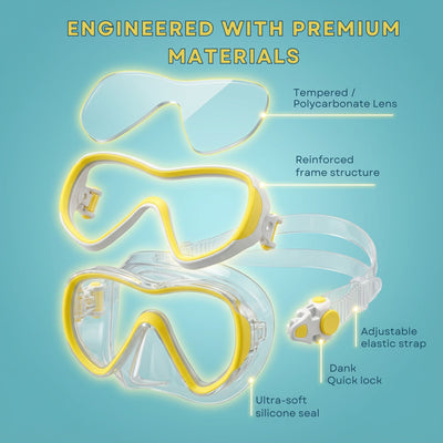 SUPERTRIP SNORKEL MASK ADULT SWIMMING GOGGLES