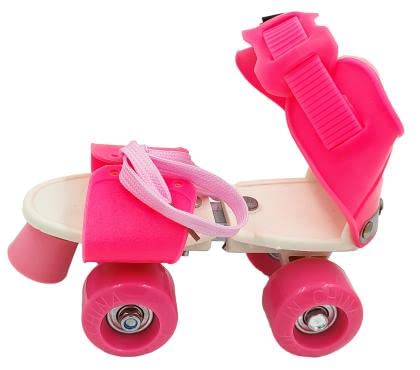 Adjustable Pink 4-Wheel Roller Skates for Kids – Stylish, Safe & Built for Fun