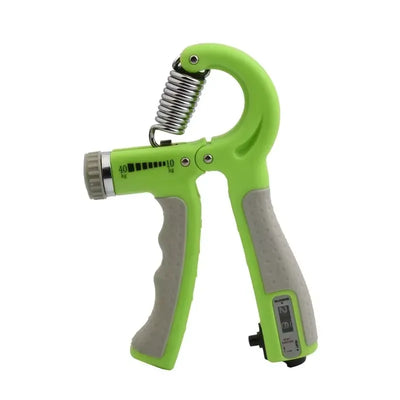 Adjustable Heavy Gripper Hand Exerciser with Counter (10-60Kg) – Green & Grey