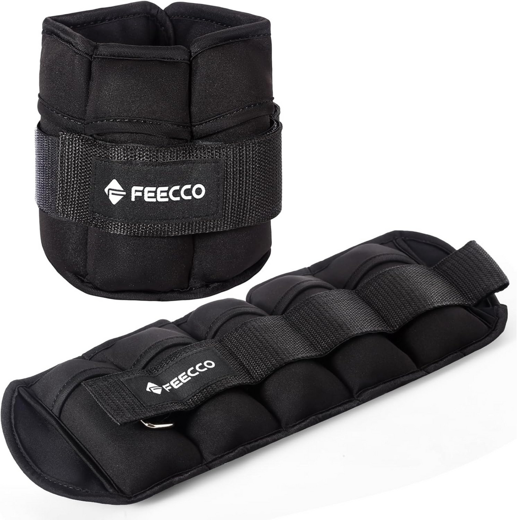 Adjustable Ankle Weights (500g x 2) – Light Resistance for Walking, Yoga & Fitness