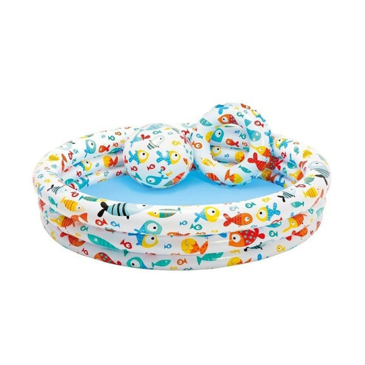 Intex Fishbowl Inflatable Pool Set(52" x 11" with Ball & Swim Ring (Model 59460))