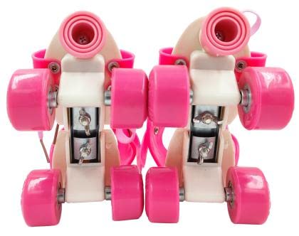 Adjustable Pink 4-Wheel Roller Skates for Kids – Stylish, Safe & Built for Fun