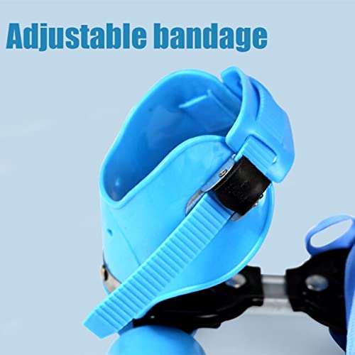 Adjustable Blue 4-Wheel Roller Skates for Kids
