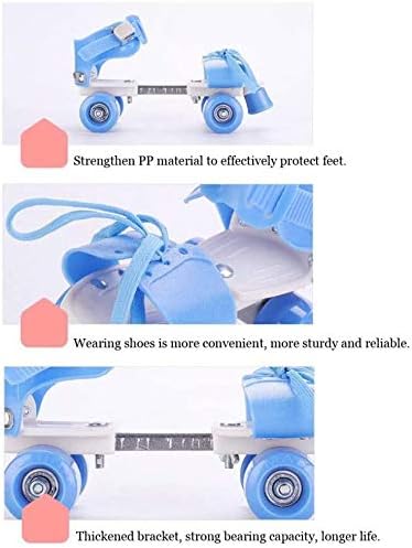 Adjustable Green 4-Wheel Roller Skates for Kids