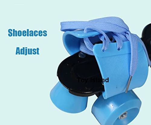 Adjustable Blue 4-Wheel Roller Skates for Kids