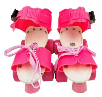 Adjustable Pink 4-Wheel Roller Skates for Kids – Stylish, Safe & Built for Fun