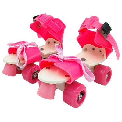 Adjustable Pink 4-Wheel Roller Skates for Kids – Stylish, Safe & Built for Fun