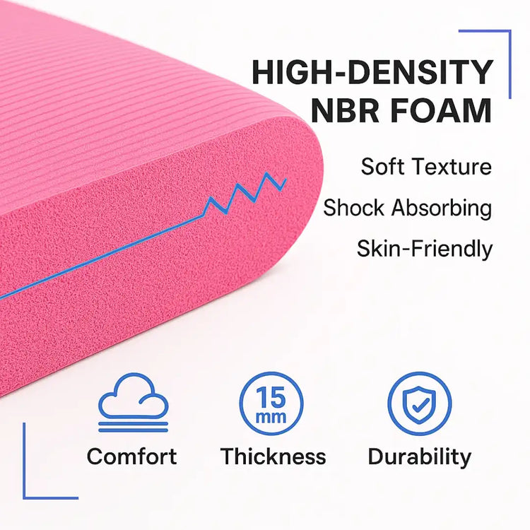 Durable & Lightweight Yoga Mat – Thick, Non-Slip Exercise Mat for Joint Support, Perfect for Home Practice