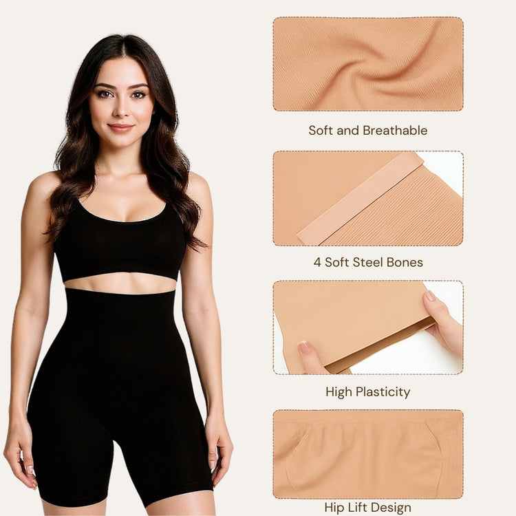 Women’s Shapewear Shorts with Tummy Control, Hip Lifting Design, Seamless Slimming Body Shaper