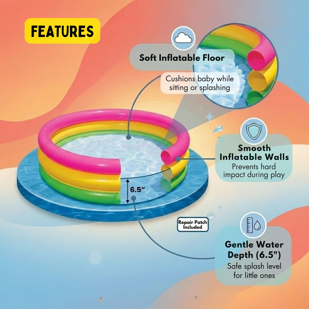 Intex Sunset Glow Baby Pool – 34" x 10" – Model 58924