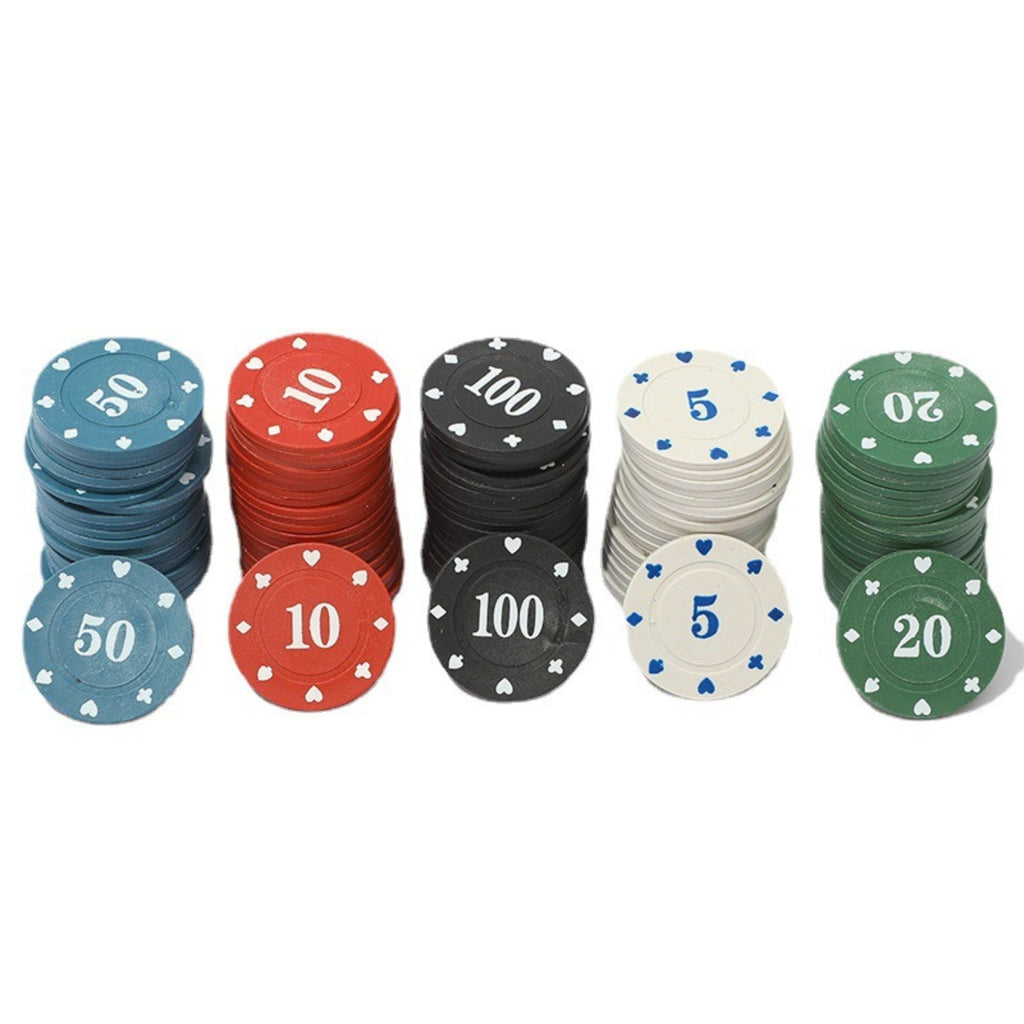 Poker Chips Set – 100pcs in Tin Box with 2 Playing Cards for Game Night Fun