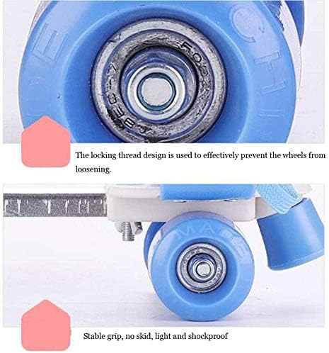 Adjustable Green 4-Wheel Roller Skates for Kids