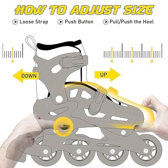 Adjustable Inline Skates for Kids – Sleek Blue Design