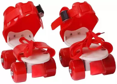 Adjustable Red 4-Wheel Roller Skates for Kids – Bold, Durable & Fun