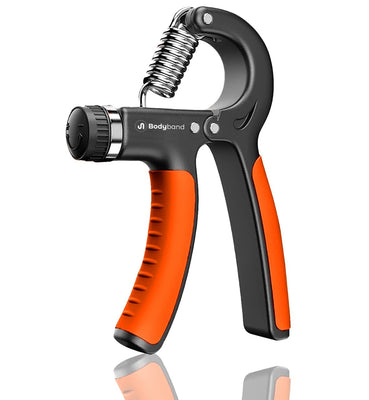 Adjustable Hand Gripper (5-60kg) – Boost Strength & Recovery in Orange/Black