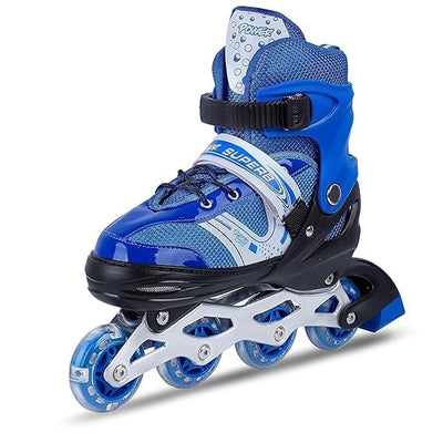 Adjustable Inline Skates for Kids – Sleek Blue Design