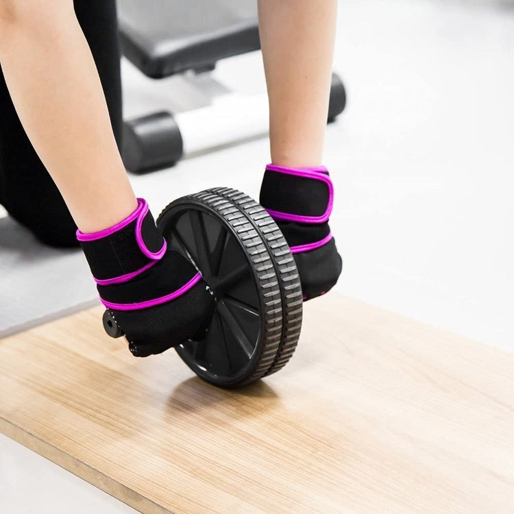 Ab Wheel Roller Anti Skid Double Wheel Total Body Exerciser Men and Women