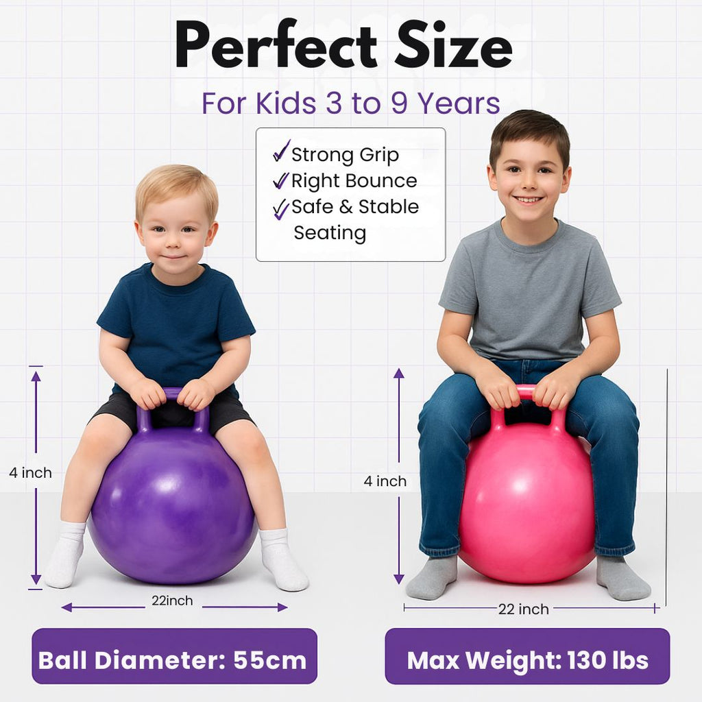 Kids Hopping Ball with Foot Pump (Bounce & Play Set)
