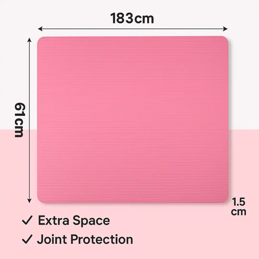Durable & Lightweight Yoga Mat – Thick, Non-Slip Exercise Mat for Joint Support, Perfect for Home Practice