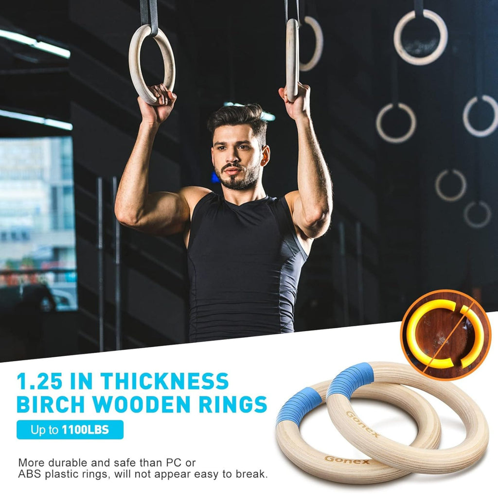 LivePro Fitness Rings – Durable Gymnastic Rings for Strength & Core Training