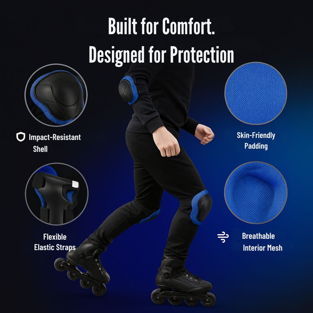 Skating & Cycling Protective Gear Set – Knee, Elbow & Wrist Guards