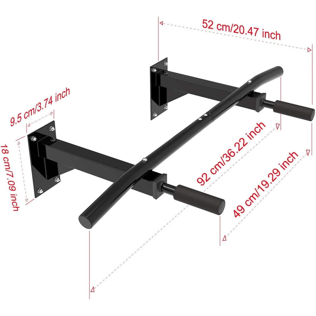 Wall Mounted Pull-Up Bar – Multi-Grip Chin-Up Station for Home Workouts