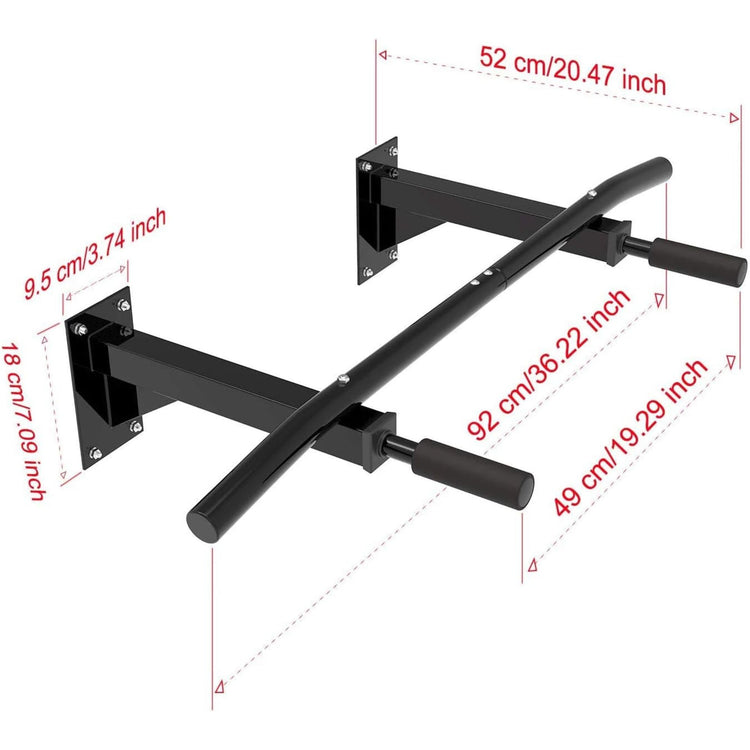Wall Mounted Pull-Up Bar – Multi-Grip Chin-Up Station for Home Workouts
