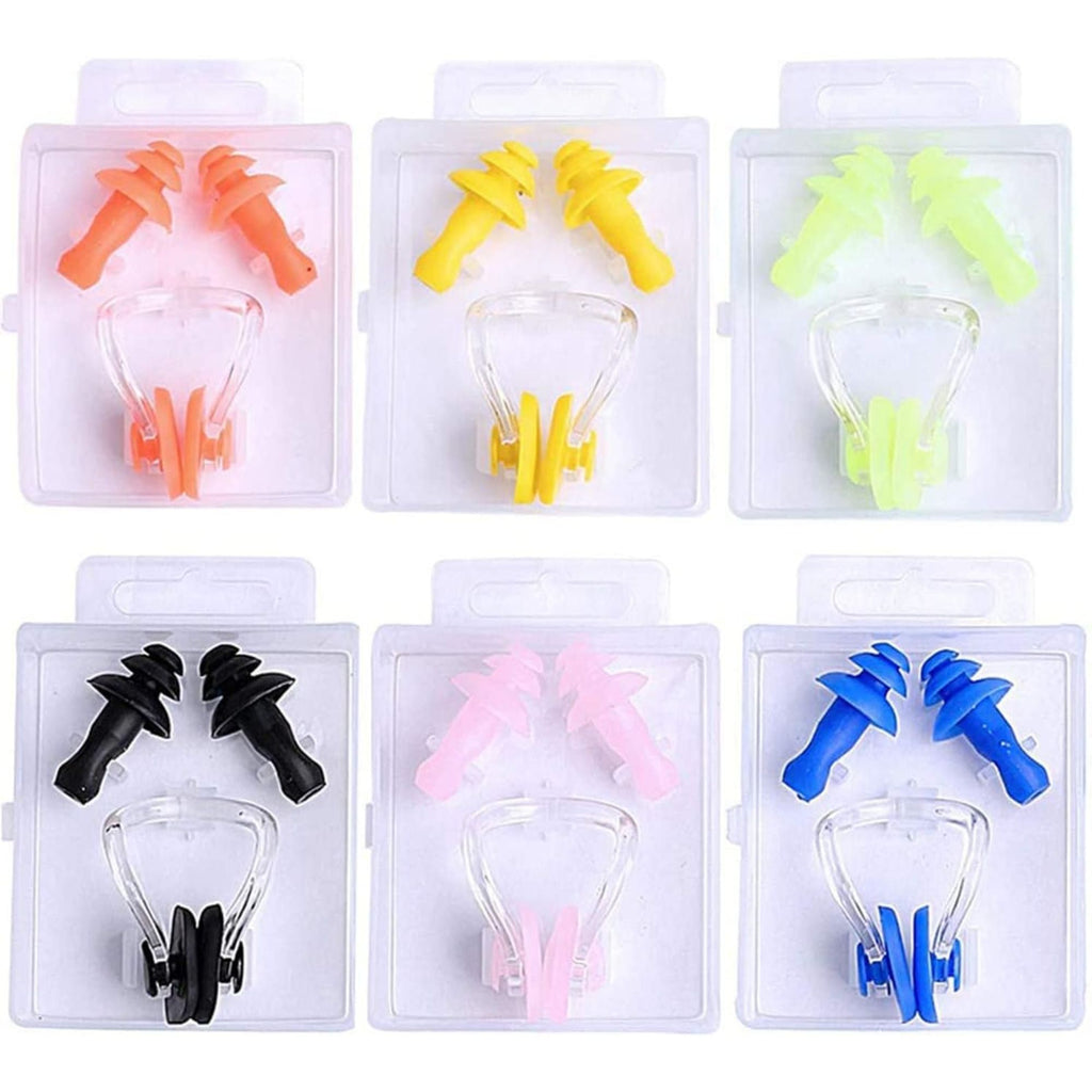 Silicone Nose Clip & Ear Plugs Set – Waterproof Swimming Accessory for All Ages