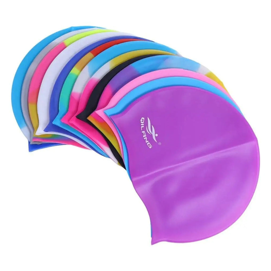 Silicone Swimming Cap – Elastic, Waterproof & Comfortable for Men & Women