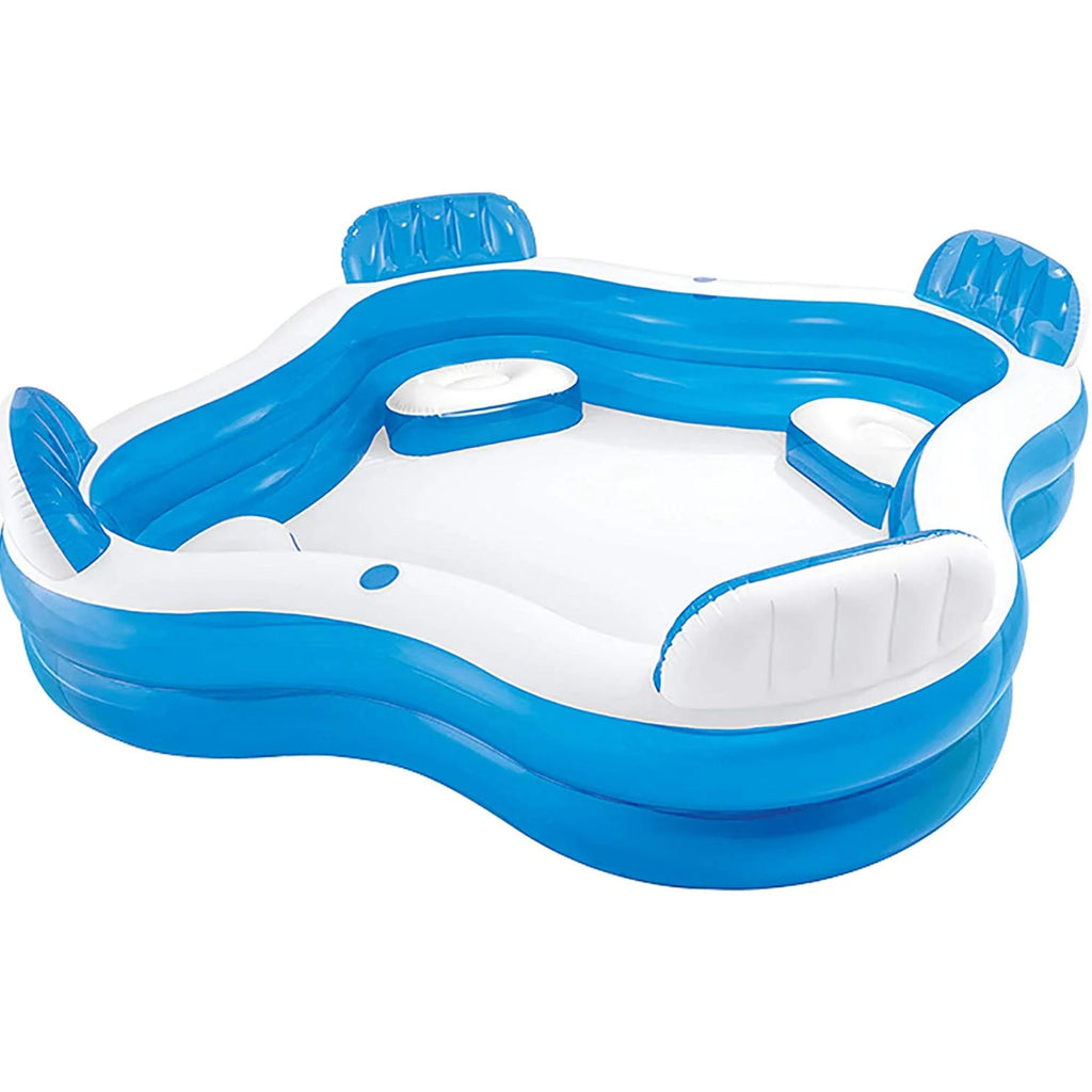 Intex Swim Center Family Lounge Pool – 90" x 90" x 26" – Model 56475