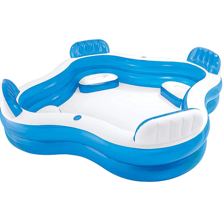 Intex Swim Center Family Lounge Pool – 90" x 90" x 26" – Model 56475