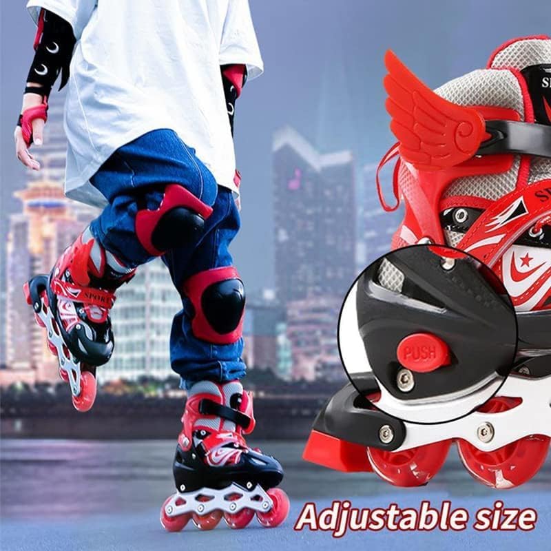 Blazing Red Inline Skates for Kids – Adjustable, Stylish & Built for Fun