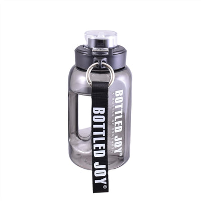 Leak-proof Water Bottle – Large Portable Gym Water Jug with Handle, BPA-Free Fitness Bottle for Outdoor Sports, Hydration (Black)