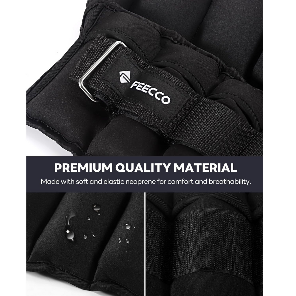 Adjustable Ankle Weights (500g x 2) – Light Resistance for Walking, Yoga & Fitness