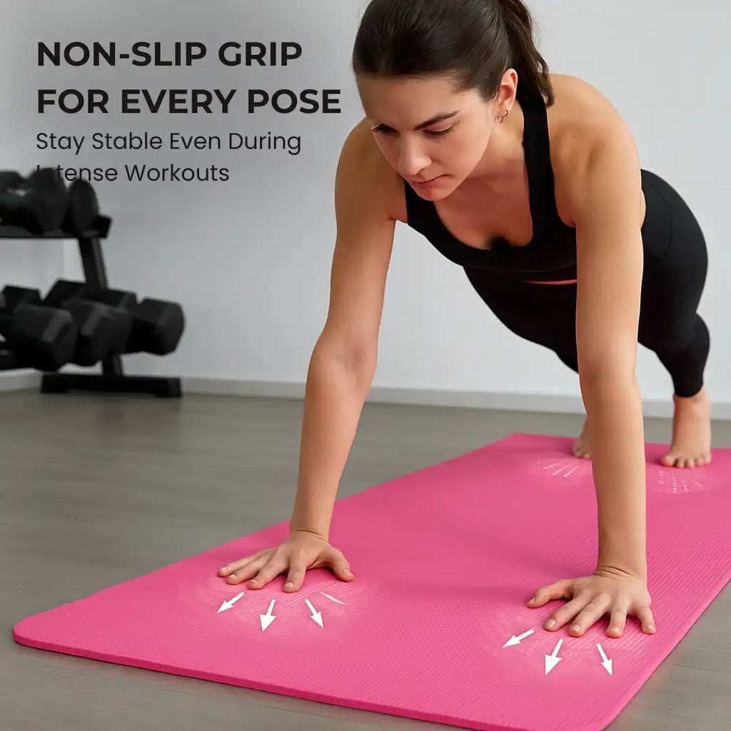 Durable & Lightweight Yoga Mat – Thick, Non-Slip Exercise Mat for Joint Support, Perfect for Home Practice