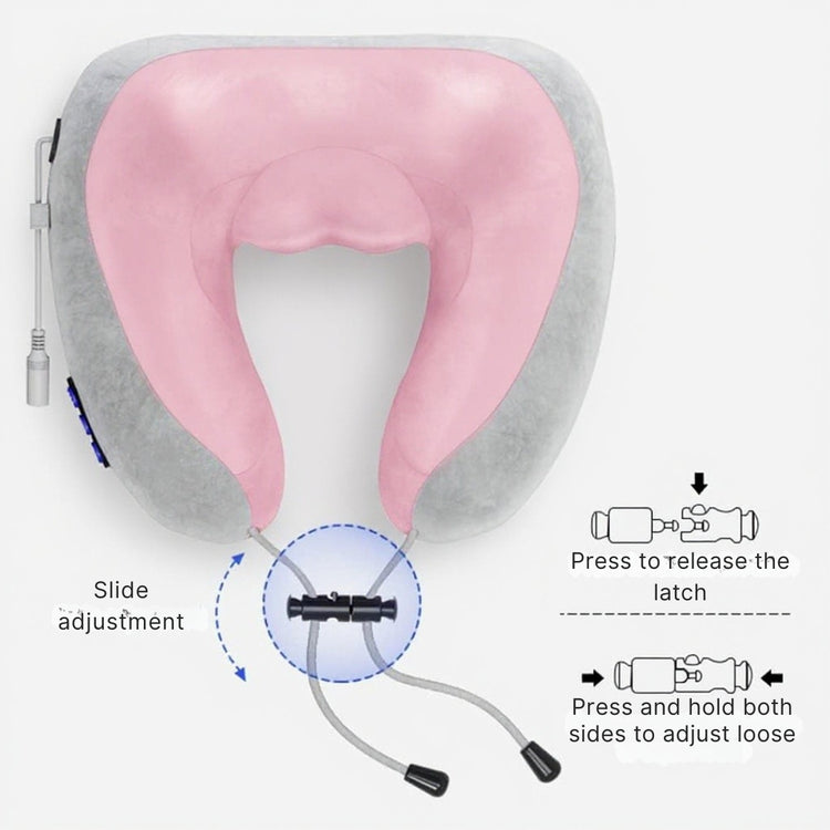 U-Shaped Neck Massager Pillow with Heat, Memory Foam Support, Rechargeable Neck and Shoulder Massager for Pain Relief and Relaxation