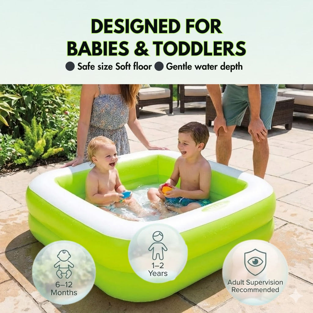 Intex Play Box Baby Pool – 33.5" x 33.5" x 9" – Model 57100