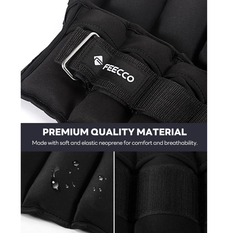 Adjustable Ankle Weights (500g x 2) – Light Resistance for Walking, Yoga & Fitness