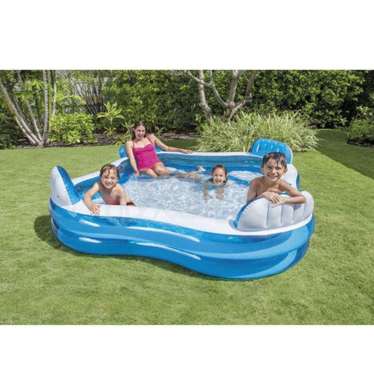 Intex Swim Center Family Lounge Pool – 90" x 90" x 26" – Model 56475