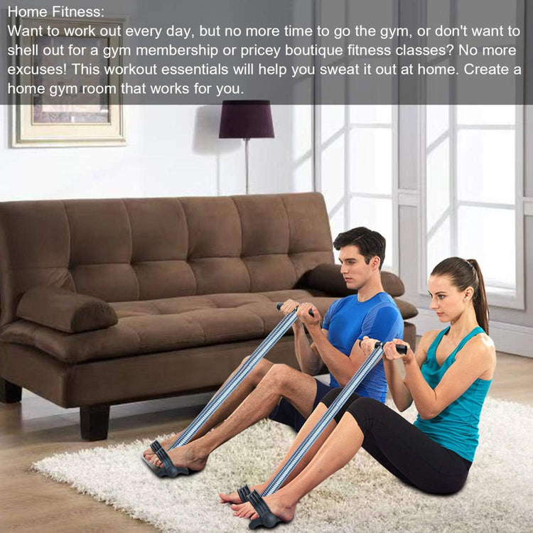 Double Spring Belly Trimmer – Foot Pedal Resistance Band for Abs & Core Training