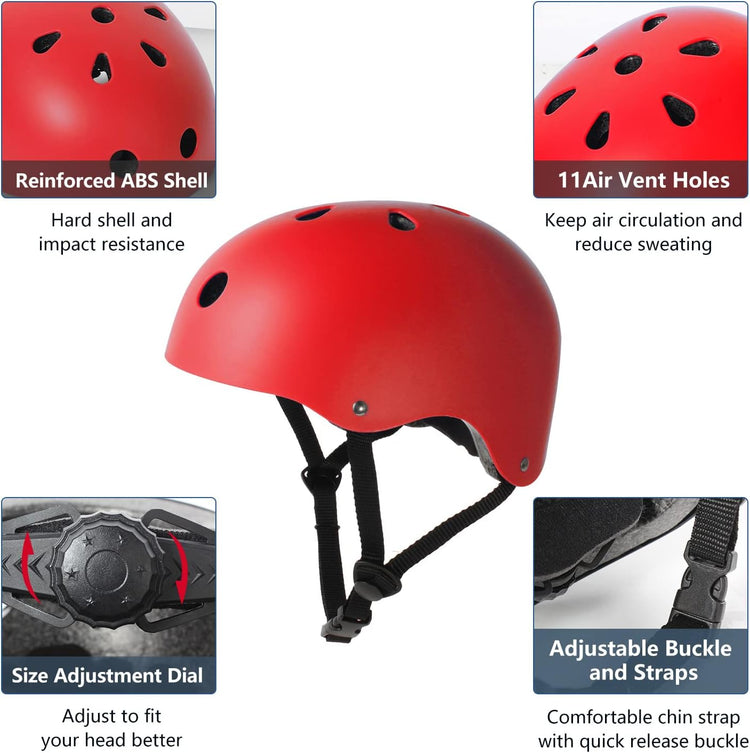 Red Kids Helmet – Safety & Comfort for Cycling, Skating & Outdoor Fun