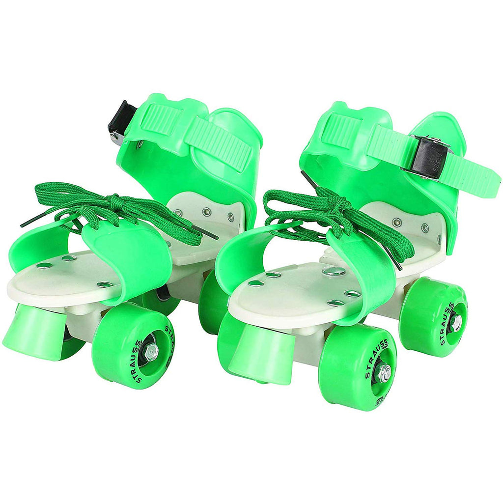 Adjustable Green 4-Wheel Roller Skates for Kids – Stylish, Durable & Fun